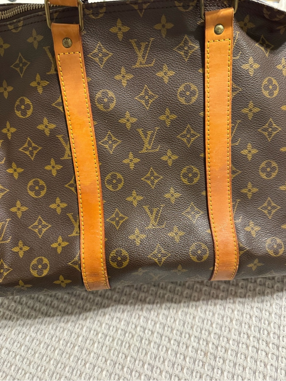 Louis Vuitton Brown Monogram Canvas Keepall with Certificate of Authenticity - Picture 5 of 13